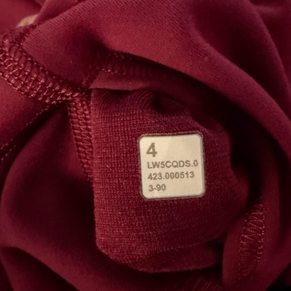 Lululemon Wunder Train High-Rise 25" leggings Deep Luxe Burgundy Women’s Size 4 - Picture 7 of 7